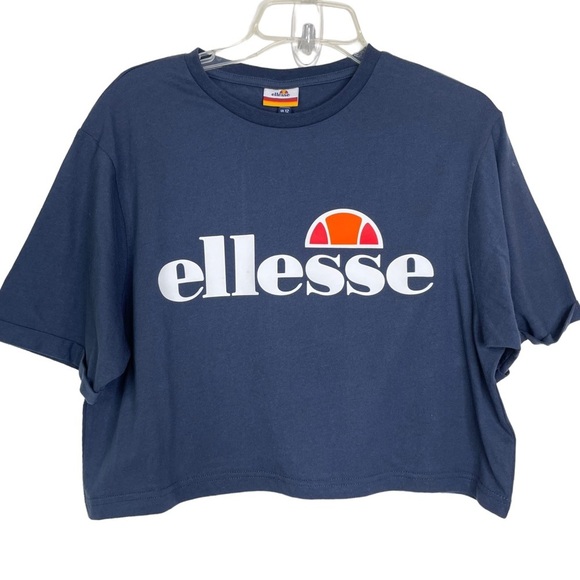 Ellesse Womens Alberta Cropped T-Shirt Navy, Large - Picture 7 of 12